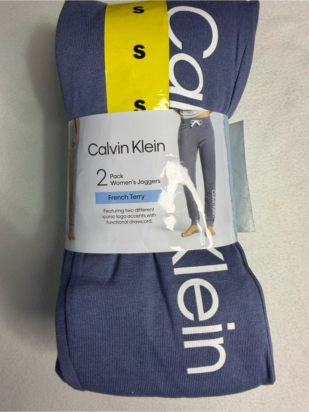 Calvin Klein 2-Pack French Terry Jogger Pants NWT Small Blue & Gray